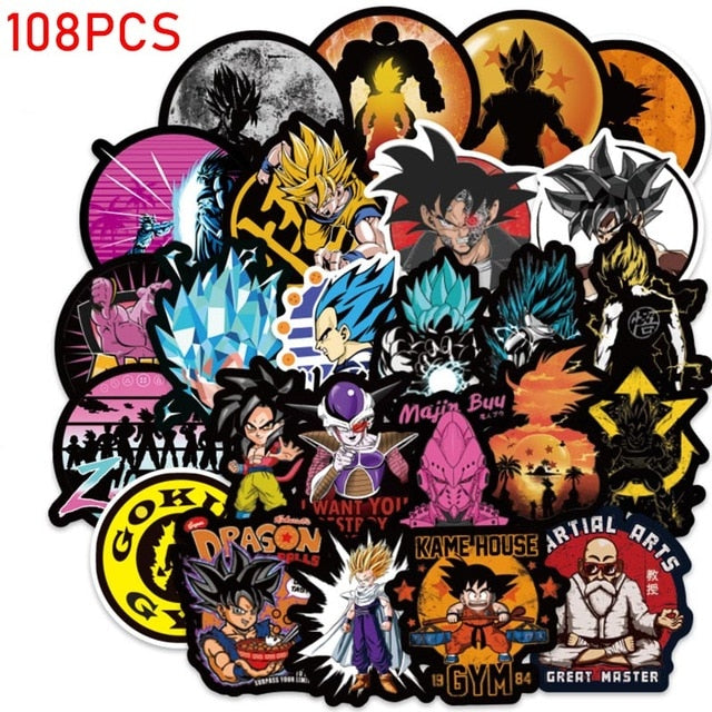 100 PCS/Set Waterproof Japan Anime Naruto Stickers For Laptop Car Trunk Skateboard Guitar Fridge Backpack Decal Toy Sticker