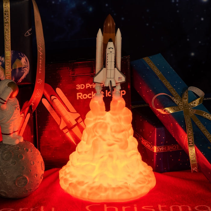 2021 New 3D Print Space Shuttle Lamp NIght Light For Space Fans Moon Lamp Rocket Lamp As Room Decoration