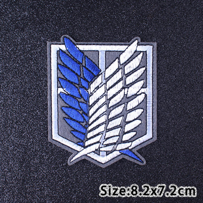 Cartoon Giant Investigation team Free Wing Iron On Anime Attack On Titan Embroidered Clothes DIY Patch For Clothing Girls Boys