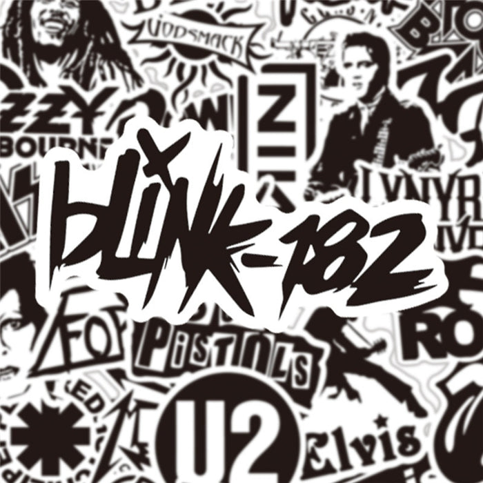 50 PCS Rock Sticker Music Retro Band Graffiti JDM