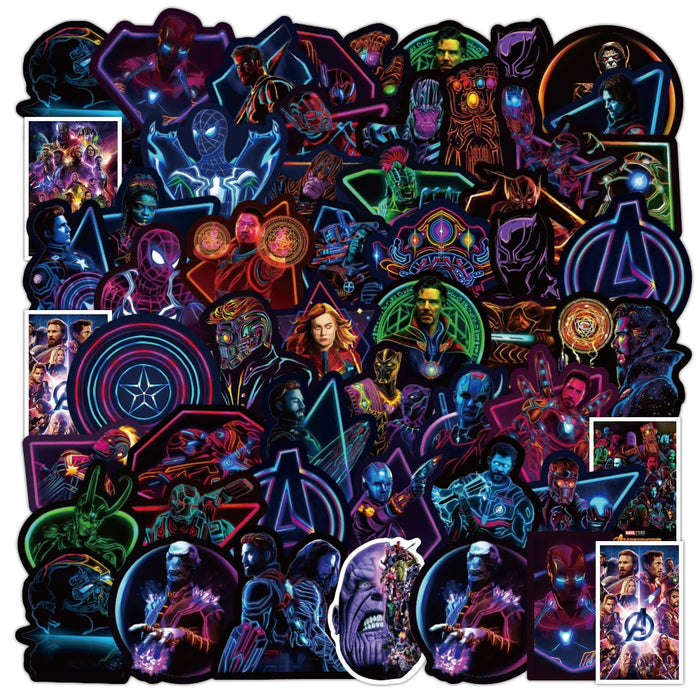 1:32 The Avengers Stickers Cool Neon Iron Man