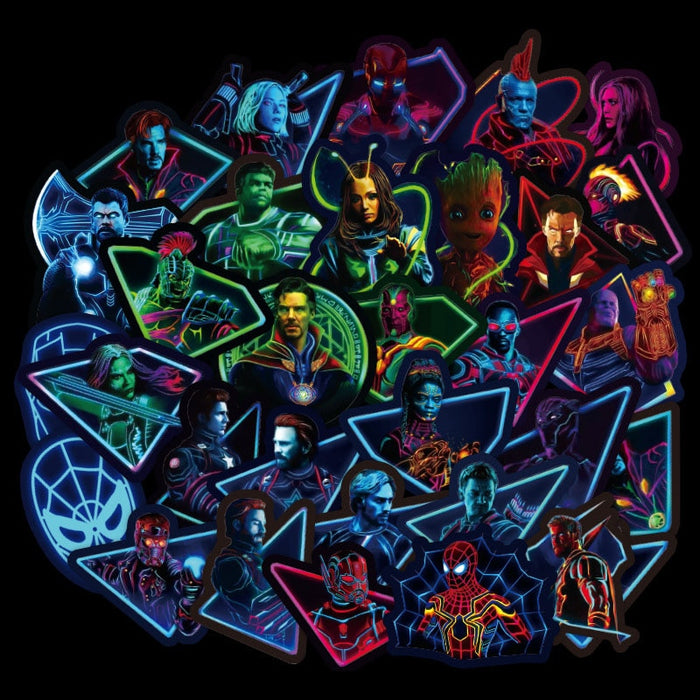 1:32 The Avengers Stickers Cool Neon Iron Man