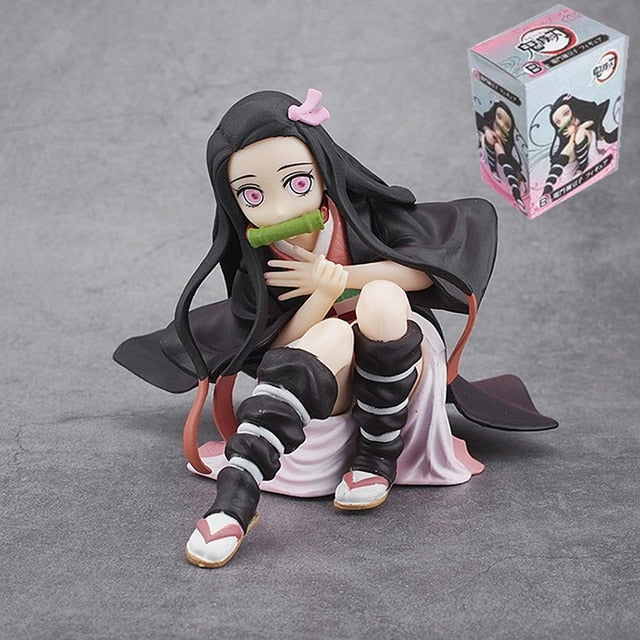 Kimetsu no Yaiba Figure 15cm Agatsuma Zenitsu Figurine Tanjirou Nezuko anime Demon Slayer action figure model toys doll gift