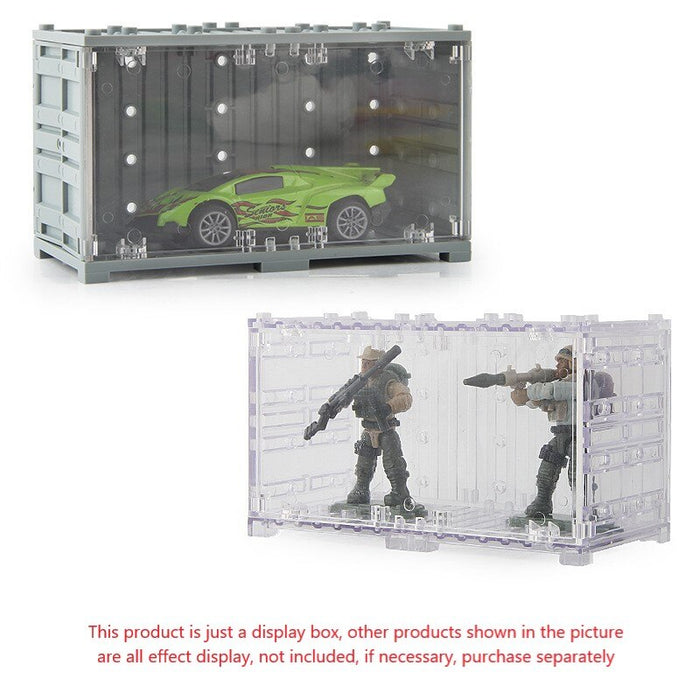 Plastic Model Figure Blocks Toy Car Display Box Case
