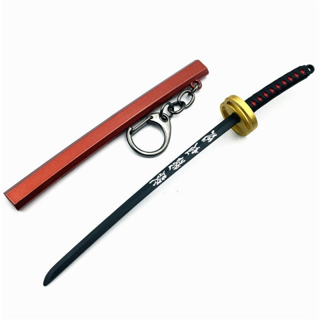 Anime Demon Slayer Kimetsu no Yaiba Keychain Cosplay Props Weapon Model Japan Anime Gifts Accessories 15CM