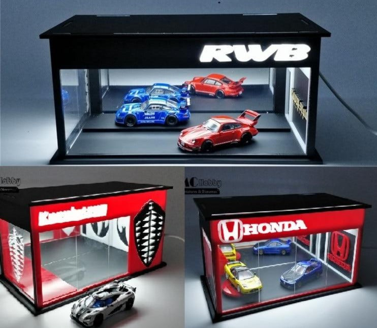 1:64 Led Lighting Diorama Cars Showrooms Garage Honda RWB Koenigsegg
