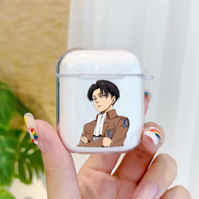 Anime Japanese attack on Titan levi ackerman Case For Apple airpods Cases 1 2 Clear For Airpod Pro Soft Case in Earphone Coque
