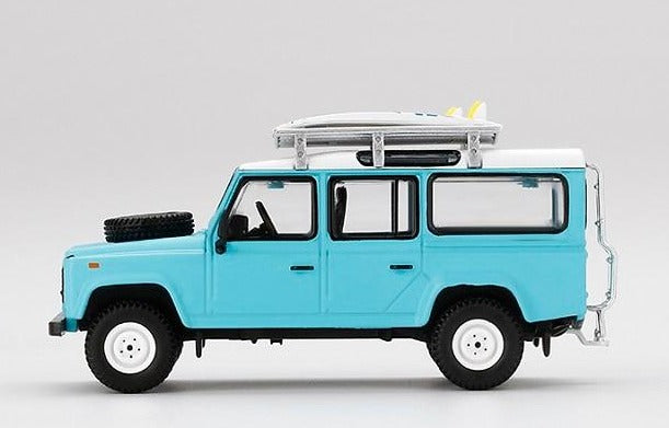 1:64 Land Rover Defender 110 Light Blue Model Car