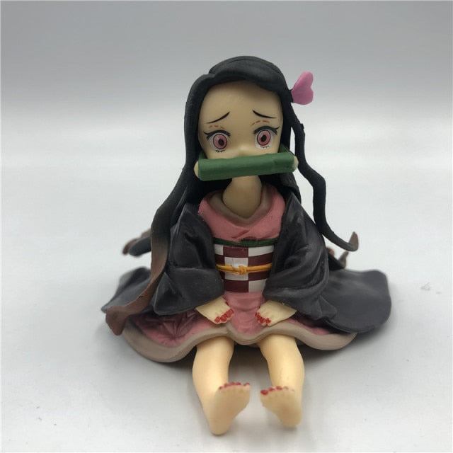 Demon Slayer PVC Action Figures Tanjirou Nezuko Anime Kimetsu no Yaiba Figurine Model Toys