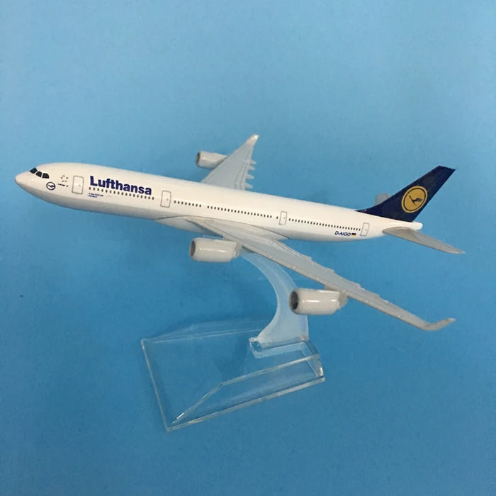 16cm Lufthansa Airbus A340 Airplane Model Plane Model Aircraft Diecast Metal 1/400