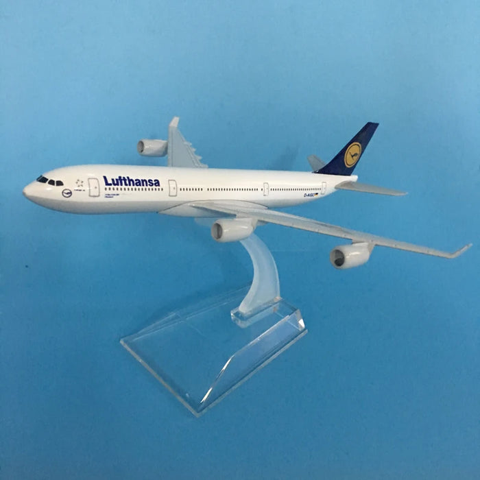 16cm Lufthansa Airbus A340 Airplane Model Plane Model Aircraft Diecast Metal 1/400