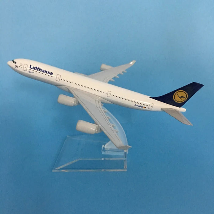 16cm Lufthansa Airbus A340 Airplane Model Plane Model Aircraft Diecast Metal 1/400
