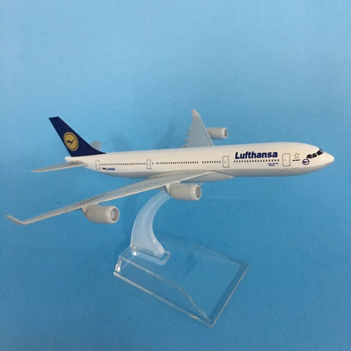 16cm Lufthansa Airbus A340 Airplane Model Plane Model Aircraft Diecast Metal 1/400
