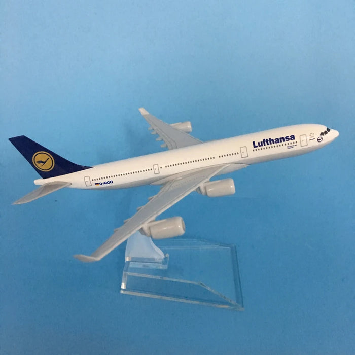16cm Lufthansa Airbus A340 Airplane Model Plane Model Aircraft Diecast Metal 1/400