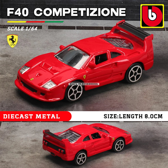 Bburago 1:64 Ferrari ENZO 488 458 F12 296 GTB F40 F50 alloy car die-casting car model toy collection gift mini car model