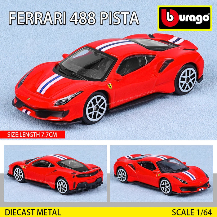 Bburago 1:64 Ferrari ENZO 488 458 F12 296 GTB F40 F50 alloy car die-casting car model toy collection gift mini car model