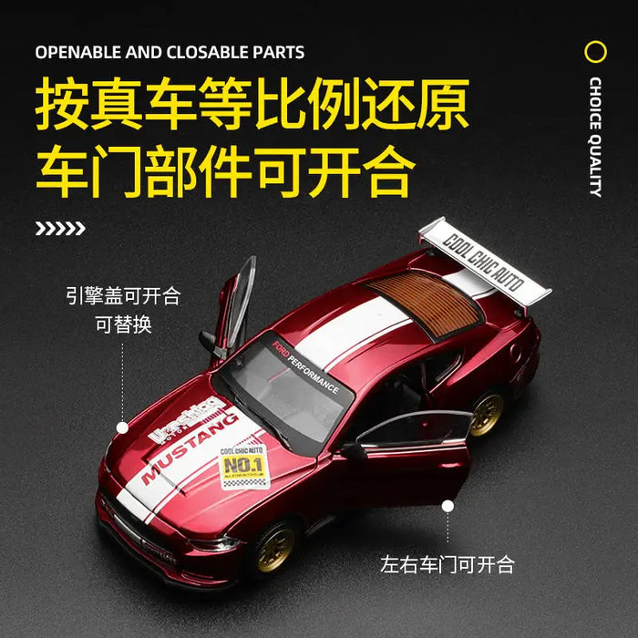 1 / 42 assembled car model alloy material children's toys simulation racing car puzzle toy car collection gift ornaments