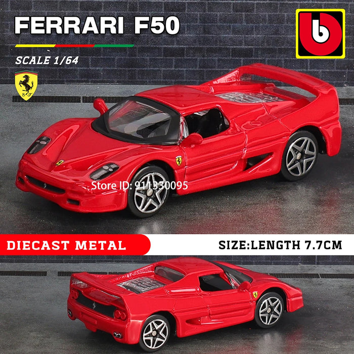 Bburago 1:64 Ferrari ENZO 488 458 F12 296 GTB F40 F50 alloy car die-casting car model toy collection gift mini car model