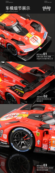 In-Stock Bburago 1:24 Ferrari 499P 2023 24h Le Mans Champion LMH #51 Ferrari Model Ferrari Car Model Birthday Gift Baking Paint
