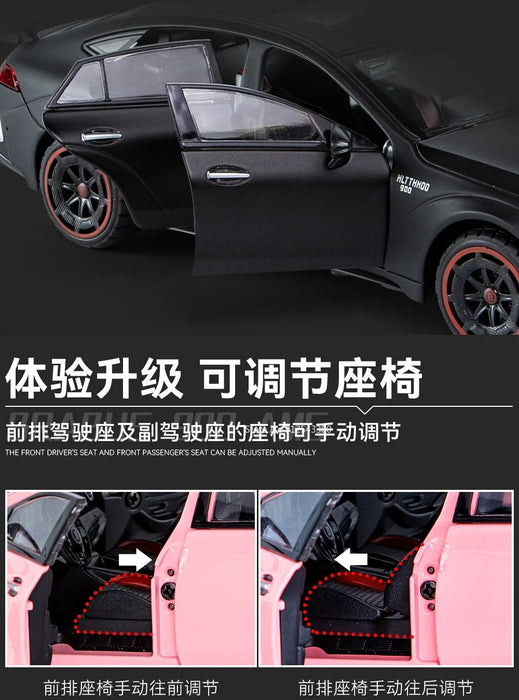 1/24 Scale Babos 900 AMG GT63 Toy Sport Car Model Alloy Diecast Kids Toy Sound Light Pull Back Model Car for Boys Birthday Gifts