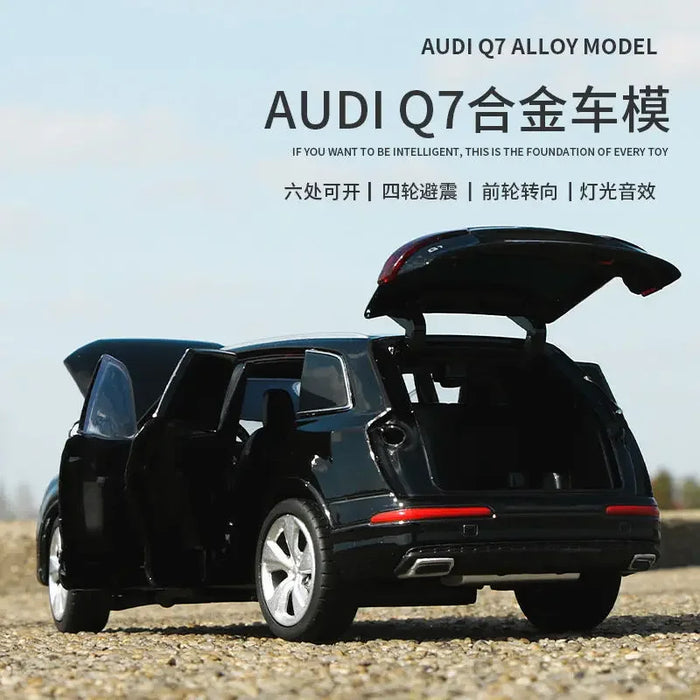 1:32 Audi Q7 SUV Alloy Car Model Diecast & Toy Vehicles Metal Car Model Simulation Sound and Light Collection Childrens Toy Gift