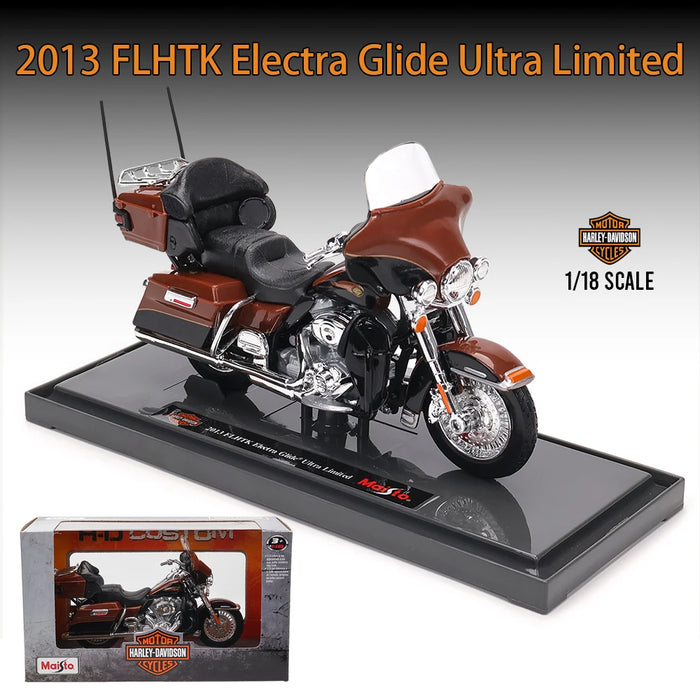 Maisto 1:18 Multiple styles Harley-Davidson 2013 FLHTK Electra Glide Ultra Limited Alloy Motorcycle Model Toy Car Collection