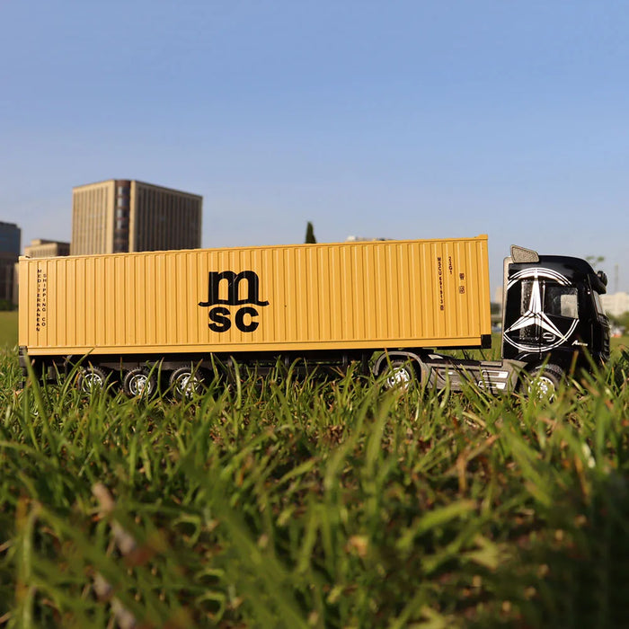 1/50 Alloy Diecast Scale Trucks Toy Car Models Removable Engineering Transport Container Metal Toy Truck Pull Back Toys for Boys
