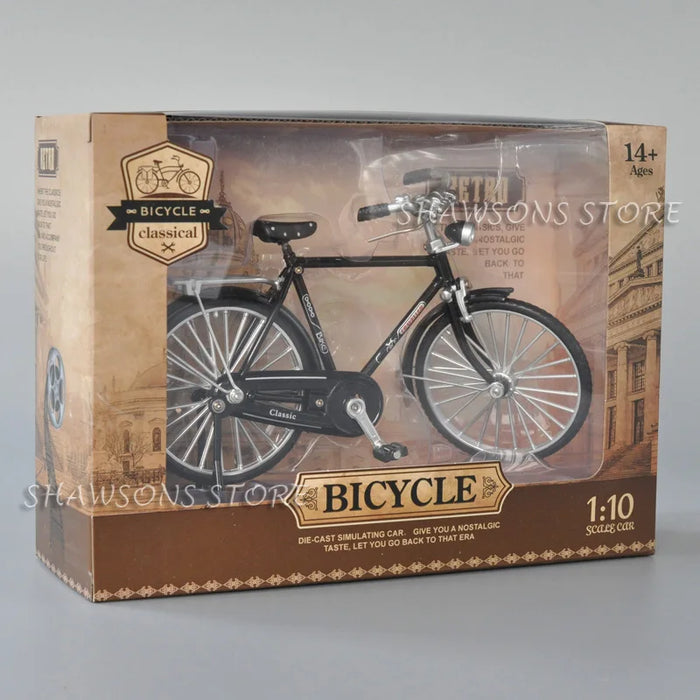 1:10 Scale Diecast Metal Bicycle Toys Vintage Urban City Bike