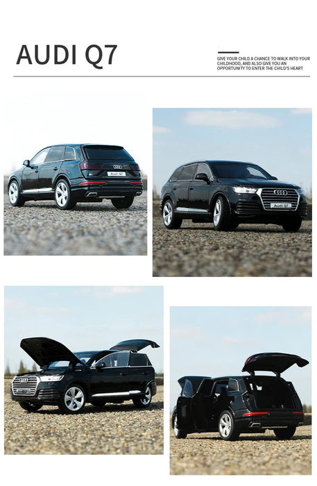 1:32 Audi Q7 SUV Alloy Car Model Diecast & Toy Vehicles Metal Car Model Simulation Sound and Light Collection Childrens Toy Gift