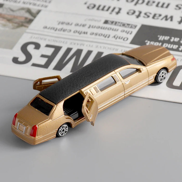 Alloy Car Model Children's Toy Car Model Simulation Stretch Lincoln Limousine Car Collection Toy Children's Gift