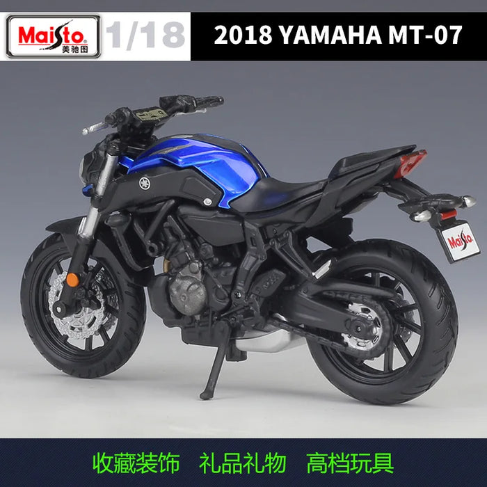 Maisto 1:18 Yamaha 2018 Yamaha Mt-07 mt 07 mt07 Mock-up Alloy Motorcycle Model With Base