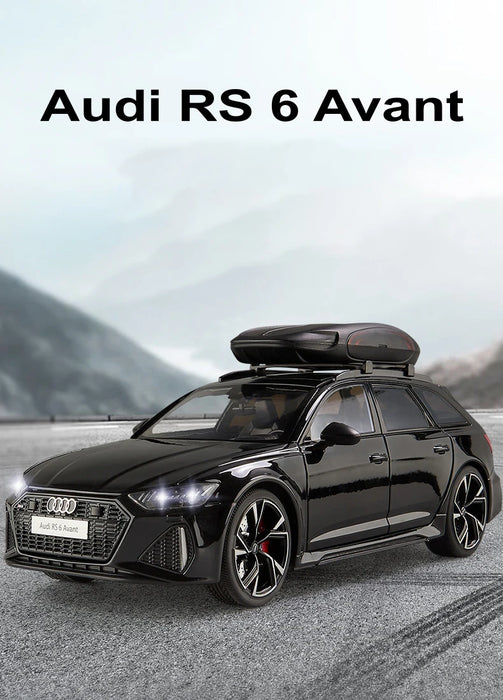 1/18 AUDI RS6 Avant Alloy Die Cast Toy Car Model Sound and Light Children's Toy Collectibles Birthday gift