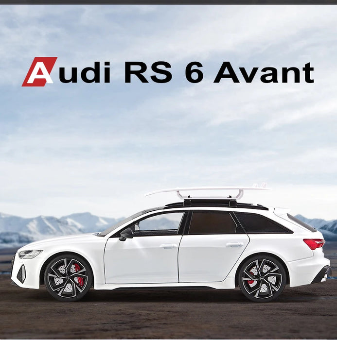 1/18 AUDI RS6 Avant Alloy Die Cast Toy Car Model Sound and Light Children's Toy Collectibles Birthday gift
