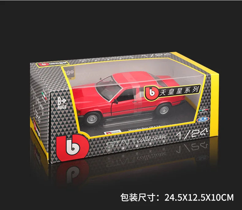 1:24 Bburago AMG 190 E 2.6Model Mercedes-Benz 190 E 2.6 Alloy Car Die Cast Sports Car Collection Luxury Vehicle Birthday Gift