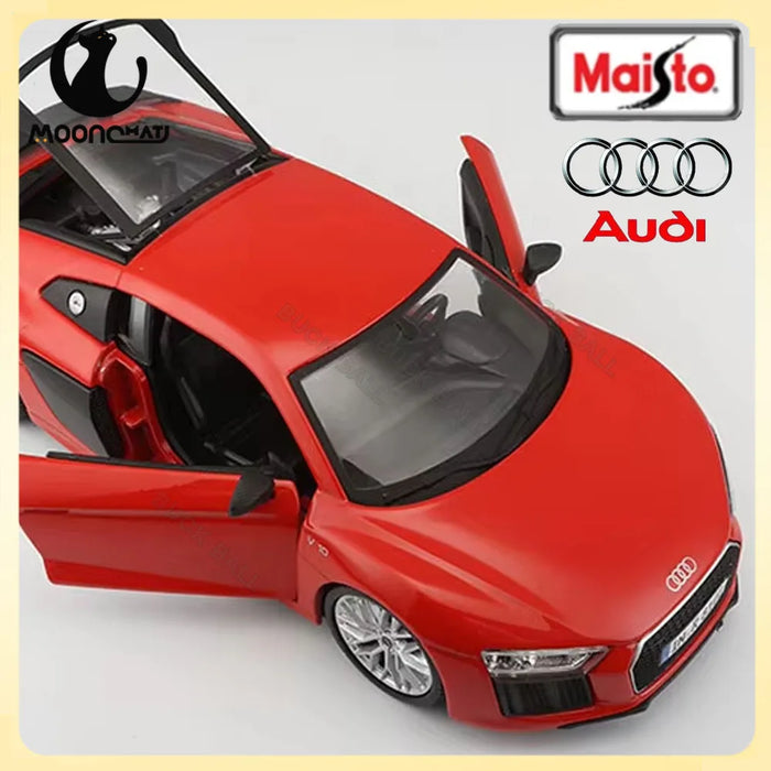Maisto 1:24 Audi R8 V10Plus Model  Alloy Car Audi R8 Die Cast Sports Car Collection Luxury Vehicle Ornament Boy Birthday Gift