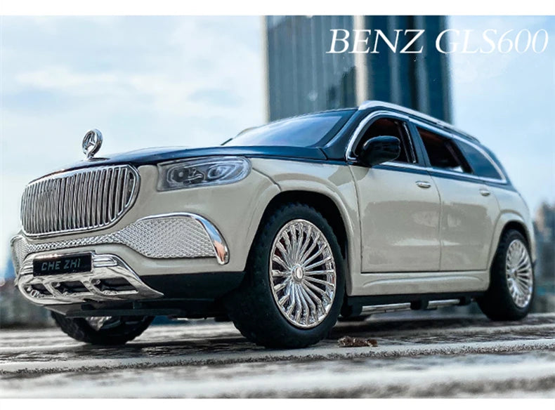 1:24 Maybach GLS GLS600 Alloy Luxy Car Model Simulation Diecasts Metal Toy Vehicles Car Model Sound and Light Childrens Toy Gift