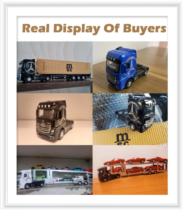 1/50 Alloy Diecast Scale Trucks Toy Car Models Removable Engineering Transport Container Metal Toy Truck Pull Back Toys for Boys