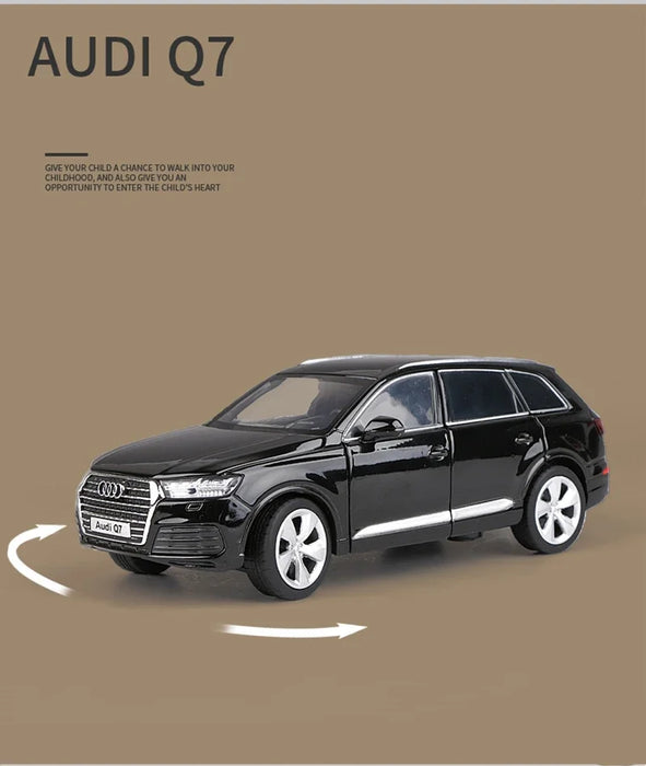 1:32 Audi Q7 SUV Alloy Car Model Diecast & Toy Vehicles Metal Car Model Simulation Sound and Light Collection Childrens Toy Gift