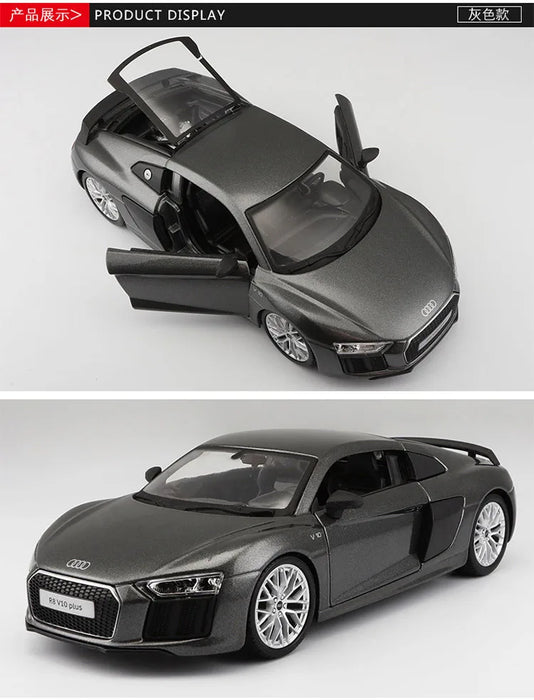 Maisto 1:24 Audi R8 V10Plus Model  Alloy Car Audi R8 Die Cast Sports Car Collection Luxury Vehicle Ornament Boy Birthday Gift