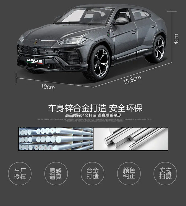 Bburago 1:24 Lamborghini Urus Red Model Super Alloy Car Die Cast Sports Car Collection Toy Luxury Vehicle Boy Birthday Gift