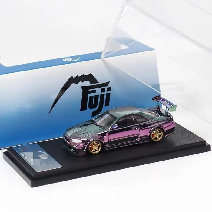 Fuji 1:64 Car Skyline GT-R R34 Nismo Z-Tune alloy model car