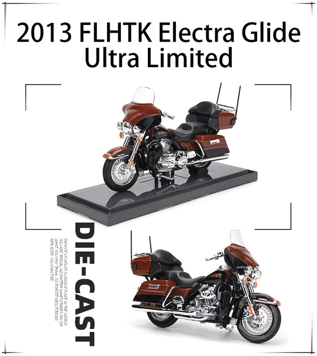 Maisto 1:18 Multiple styles Harley-Davidson 2013 FLHTK Electra Glide Ultra Limited Alloy Motorcycle Model Toy Car Collection