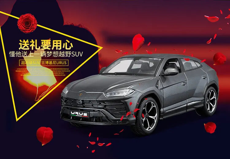 Bburago 1:24 Lamborghini Urus Red Model Super Alloy Car Die Cast Sports Car Collection Toy Luxury Vehicle Boy Birthday Gift