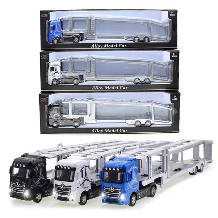 1/50 Alloy Diecast Scale Trucks Toy Car Models Removable Engineering Transport Container Metal Toy Truck Pull Back Toys for Boys