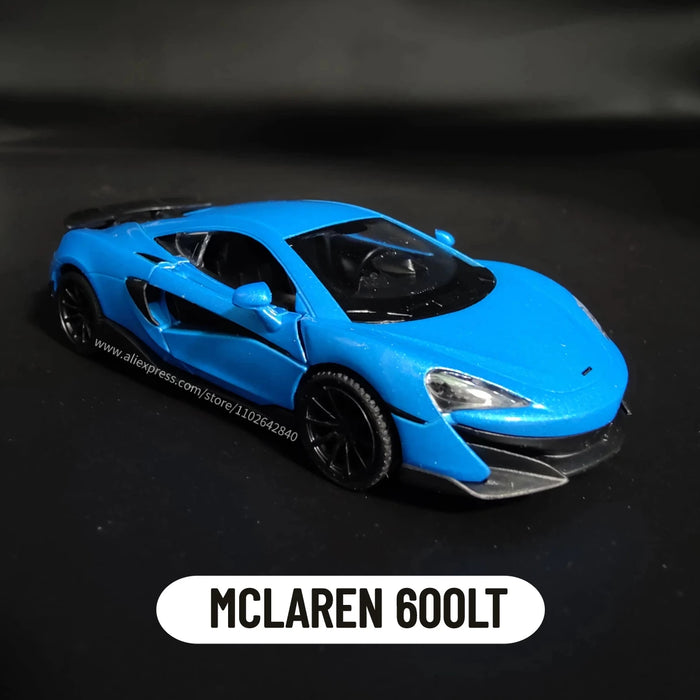 1/36 Mclaren 600LT 650S Pullback Toy Car Model Official Licensed Scale Replica Metal Diecast Miniature Art Xmas Kid Boy Gift