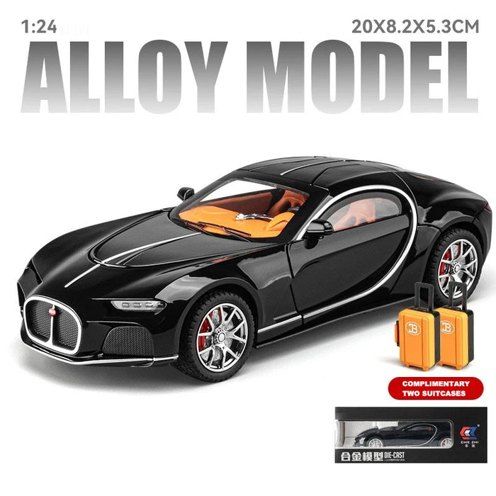 1:24 Bugadi ATLANTIC Fast & Furious Alloy Car Model Diecasts Toy With Sound and Light Vehicles Decoration Toys For Kids Gift