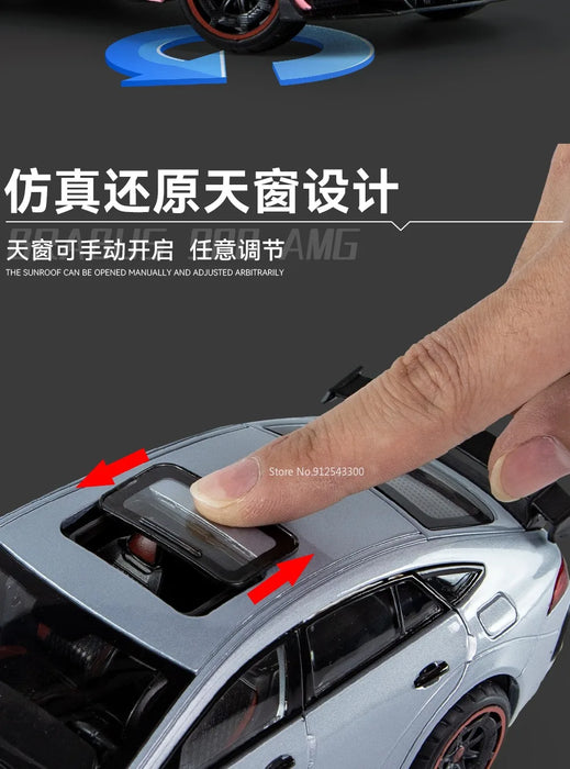 1/24 Scale Babos 900 AMG GT63 Toy Sport Car Model Alloy Diecast Kids Toy Sound Light Pull Back Model Car for Boys Birthday Gifts