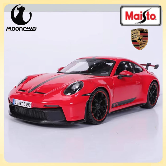 Maisto Porsche 911GT3 2022 Car Model 1:18 PORSHCE Classic Super Sports Car Alloy Luxury Vehicle Diecast Model Kid Toy Gifts
