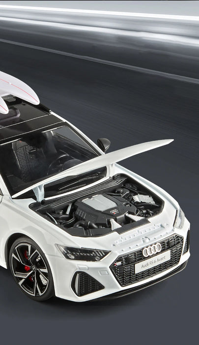 1/18 AUDI RS6 Avant Alloy Die Cast Toy Car Model Sound and Light Children's Toy Collectibles Birthday gift