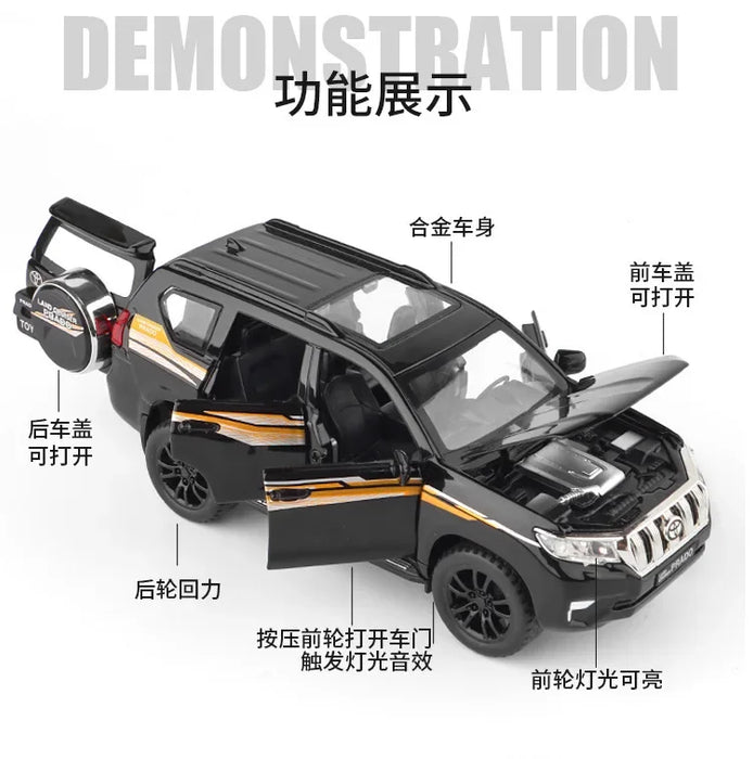 1:32 Toyota LAND CRUISER Prado SUV High Simulation Diecast Car Metal Alloy Model Car Children's toys collection gifts A176